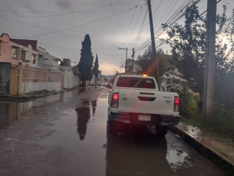 CEPC y otras corporaciones dan atención por lluvias en Tlaxcala este domingo