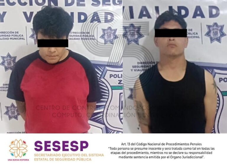 Frustran Robo de Camioneta y Aseguran a dos Masculinos, en Zacatelco