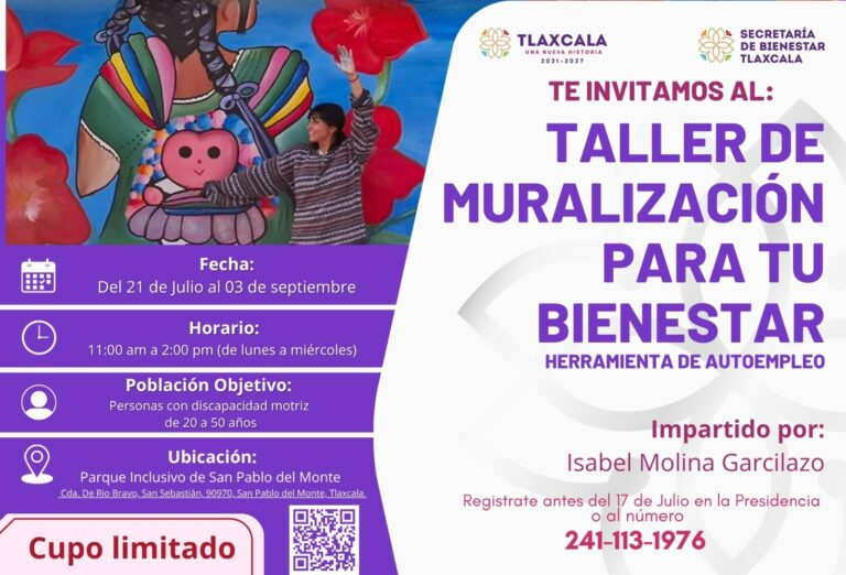 Invita Secretaría de Bienestar a Personas con Discapacidad Motriz al “Taller de Muralización Para Tu Bienestar”