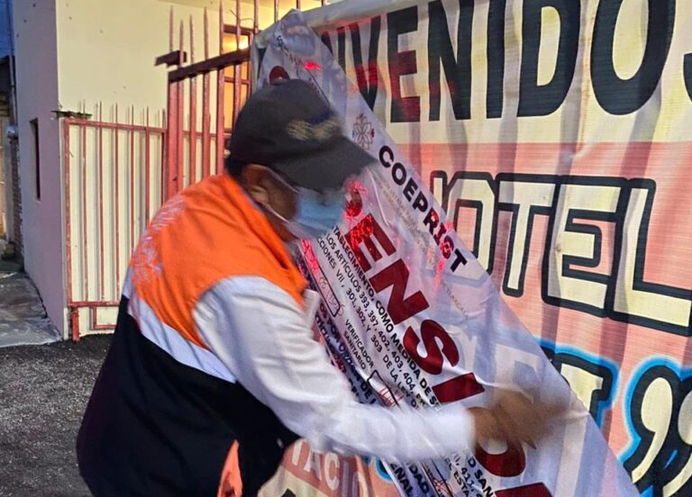 Realiza Coeprist operativo de verificación en hoteles y moteles de cinco municipios