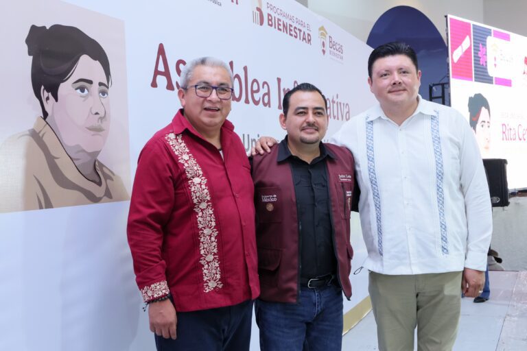 AUTORIDADES FEDERALES Y ESTATALES ENCABEZARON ASAMBLEA INFORMATIVA PARA LA*AUTORIDADES FEDERALES Y ESTATALES ENCABEZARON ASAMBLEA INFORMATIVA PARA LA INCORPORACIÓN A LA BECA UNIVERSAL RITA CETINA