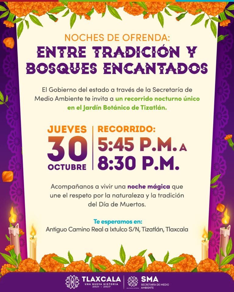 “NOCHES DE OFRENDA” ILUMINARÁ EL JARDÍN BOTÁNICO DE TIZATLÁN CON ARTE, TRADICIÓN Y MATERIALES RECICLADOS