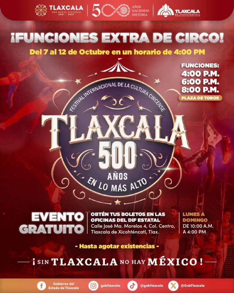 ANUNCIAN FUNCIONES EXTRAS DEL FESTIVAL INTERNACIONAL DE LA CULTURA CIRCENSE 500 AÑOS.