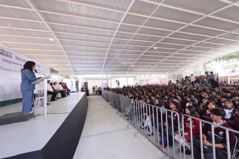 La Presidenta Claudia Sheinbaum y la Gobernadora Lorena Cuéllar Inauguran la Ampliación del Cbtis 153 en San Pablo del Monte