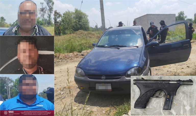 Aseguran SSC y Marina a tres sujetos por secuestro exprés cometido contra una familia en Natívitas