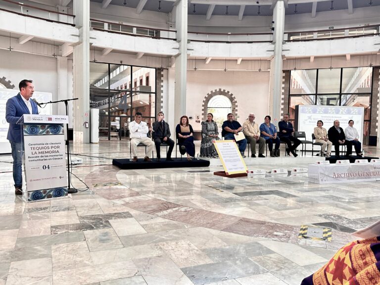 Tlaxcala participa en clausura de los tequios por la memoria en el archivo general de la nación