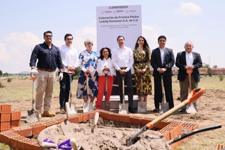 Colocan Primera Piedra de Empresa Sueca Ludvig Svensson en la CIX I de Tetla